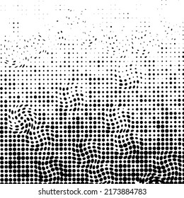 Abstract Futuristic Halftone Pattern. Black And White Abstract Background. Halftone Effect.