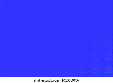 Abstract futuristic halftone pattern. Comic background. Dotted backdrop with circles, dots, point small scale. Design element for web banners, posters, cards, wallpapers, sites. Bright blue color