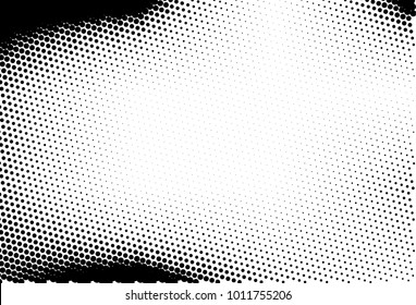  Abstract futuristic halftone pattern. Comic background. Dotted backdrop with circles, dots, point large scale. Design element for web banners, posters, cards, wallpapers, sites. Black and white color