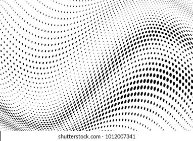 Abstract futuristic halftone pattern. Comic background. Dotted backdrop with circles, dots, point small scale. Design element for web banners, posters, cards, wallpapers, sites. Black and white color