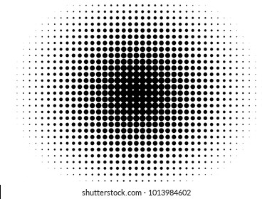 Abstract futuristic halftone pattern. Comic background. Dotted backdrop with circles, dots, point large scale. Design element for web banners, posters, cards, wallpapers, sites. Black and white color 