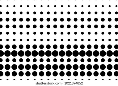 Abstract futuristic halftone pattern. Comic background. Dotted backdrop with circles, dots, point small scale. Design element for web banners, posters, cards, wallpapers, sites. Black and white color