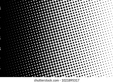 Abstract futuristic halftone pattern. Comic background. Dotted backdrop with circles, dots, point large scale. Design element for web banners, posters, cards, wallpapers, sites. Black and white color