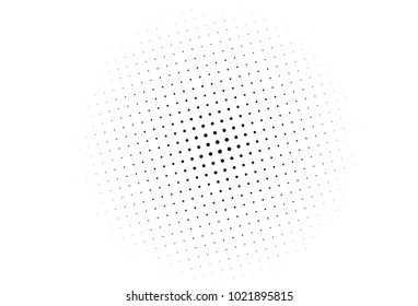 Abstract futuristic halftone pattern. Comic background. Dotted backdrop with circles, dots, point large scale. Design element for web banners, posters, cards, wallpapers, sites. Black and white color