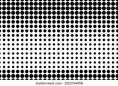 Abstract futuristic halftone pattern. Comic background. Dotted backdrop with circles, dots, point small scale. Design element for web banners, posters, cards, wallpapers, sites. Black and white color