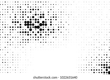 Abstract futuristic halftone pattern. Comic background. Dotted backdrop with circles, dots, point different scale Design element for web banners, posters, cards, wallpapers, sites. Black and white
