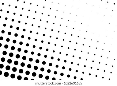 Abstract futuristic halftone pattern. Comic background. Dotted backdrop with circles, dots, point large scale. Design element for web banners, posters, cards, wallpapers, sites. Black and white color