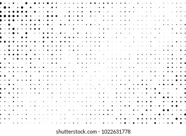 Abstract futuristic halftone pattern. Comic background. Dotted backdrop with circles, dots, point different scale Design element for web banners, posters, cards, wallpapers, sites. Black and white