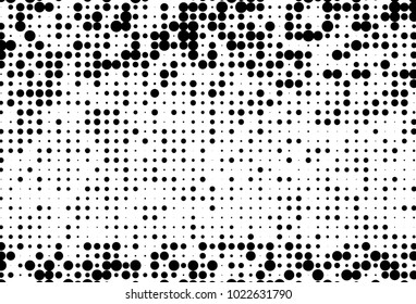 Abstract futuristic halftone pattern. Comic background. Dotted backdrop with circles, dots, point different scale Design element for web banners, posters, cards, wallpapers, sites. Black and white