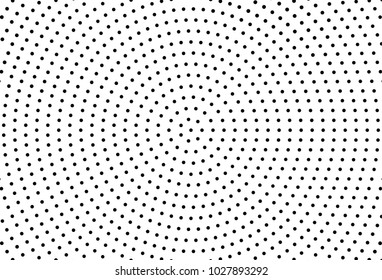 Abstract futuristic halftone pattern. Comic background. Dotted backdrop with circles, dots, point small scale. Design element for web banners, posters, cards, wallpapers, sites. Black and white color
