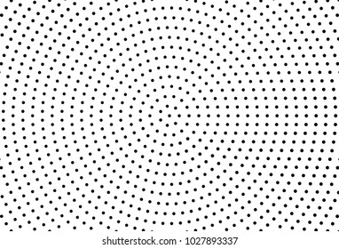 Abstract futuristic halftone pattern. Comic background. Dotted backdrop with circles, dots, point small scale. Design element for web banners, posters, cards, wallpapers, sites. Black and white color
