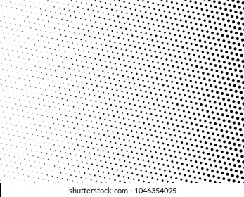 Abstract futuristic halftone pattern. Comic background. Dotted backdrop with circles, dots, point large scale. Design element for web banners, posters, cards, wallpapers, sites. Black and white color