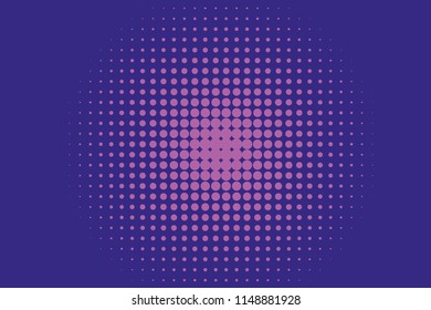 Abstract futuristic halftone pattern. Comic background. Dotted backdrop with circles, dots, point large scale. Design element for web banners, posters, cards, wallpapers, sites. Pink, purple color
