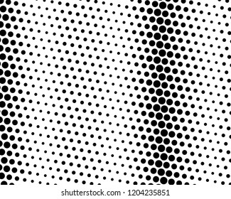 Abstract futuristic halftone pattern. Comic background. Dotted backdrop with circles, dots, point large scale. Design element for web banners, posters, cards, wallpapers, sites. Black and white color