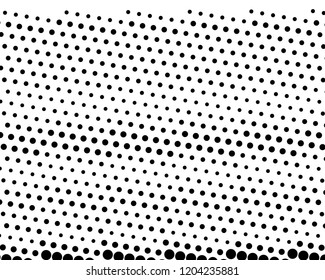 Abstract futuristic halftone pattern. Comic background. Dotted backdrop with circles, dots, point large scale. Design element for web banners, posters, cards, wallpapers, sites. Black and white color