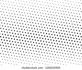 Abstract futuristic halftone pattern. Comic background. Dotted backdrop with circles, dots, point large scale. Design element for web banners, posters, cards, wallpapers, sites. Black and white color