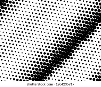 Abstract futuristic halftone pattern. Comic background. Dotted backdrop with circles, dots, point large scale. Design element for web banners, posters, cards, wallpapers, sites. Black and white color
