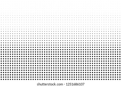 Abstract futuristic halftone pattern. Comic background. Dotted backdrop with circles, dots, point large scale. Design element for web banners, posters, cards, wallpapers, sites. Black and white color