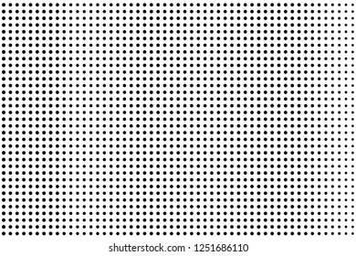 Abstract futuristic halftone pattern. Comic background. Dotted backdrop with circles, dots, point large scale. Design element for web banners, posters, cards, wallpapers, sites. Black and white color