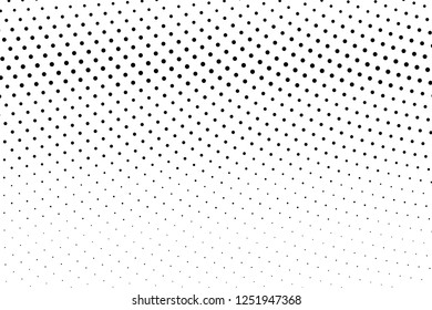 Abstract futuristic halftone pattern. Comic background. Dotted backdrop with circles, dots, point large scale. Design element for web banners, posters, cards, wallpapers, sites. Black and white color