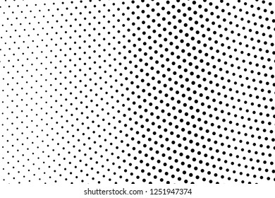 Abstract futuristic halftone pattern. Comic background. Dotted backdrop with circles, dots, point large scale. Design element for web banners, posters, cards, wallpapers, sites. Black and white color