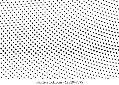 Abstract futuristic halftone pattern. Comic background. Dotted backdrop with circles, dots, point large scale. Design element for web banners, posters, cards, wallpapers, sites. Black and white color
