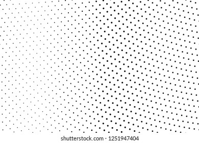 Abstract futuristic halftone pattern. Comic background. Dotted backdrop with circles, dots, point large scale. Design element for web banners, posters, cards, wallpapers, sites. Black and white color