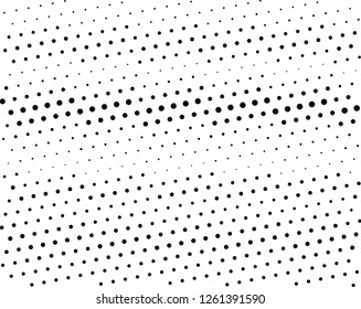Abstract futuristic halftone pattern. Comic background. Dotted backdrop with circles, dots, point large scale. Design element for web banners, posters, cards, wallpapers, sites. Black and white color
