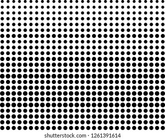 Abstract futuristic halftone pattern. Comic background. Dotted backdrop with circles, dots, point large scale. Design element for web banners, posters, cards, wallpapers, sites. Black and white color