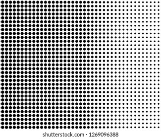 Abstract futuristic halftone pattern. Comic background. Dotted backdrop with circles, dots, point large scale. Design element for web banners, posters, cards, wallpapers, sites. Black and white color