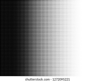 Abstract futuristic halftone pattern. Comic background. Dotted backdrop with circles, dots, point small scale. Design element for web banners, posters, cards, wallpapers, sites. Black and white color