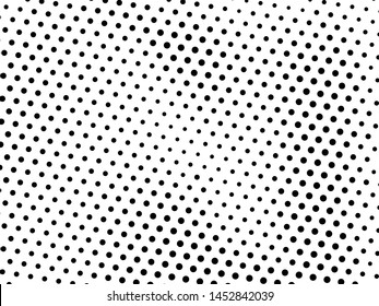 Abstract futuristic halftone pattern. Comic background. Dotted backdrop with circles, dots, point large scale. Design element for web banners, posters, cards, wallpapers, sites. Black and white color