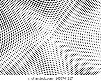 Abstract futuristic halftone pattern. Comic background. Dotted backdrop with circles, dots, point large scale. Design element for web banners, posters, cards, wallpapers, sites. Black and white color
