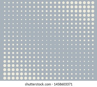 Abstract futuristic halftone pattern. Comic background. Dotted backdrop with circles, dots, point large scale. Design element for web banners, posters, cards, wallpapers, sites. Gray white color
