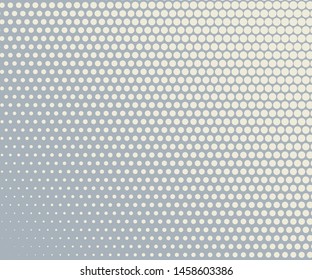 Abstract futuristic halftone pattern. Comic background. Dotted backdrop with circles, dots, point large scale. Design element for web banners, posters, cards, wallpapers, sites. Gray white color
