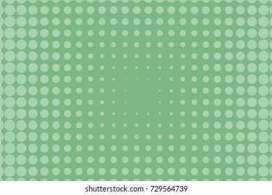 Abstract futuristic halftone pattern. Comic background. Dotted backdrop with circles, dots, point large scale. Design element for web banners, posters, cards, wallpapers, sites. Green, mint color