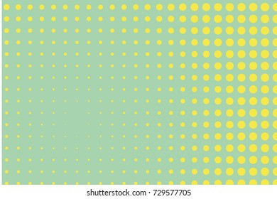 Abstract futuristic halftone pattern. Comic background. Dotted backdrop with circles, dots, point large scale. Design element for web banners, posters, cards, wallpapers, sites.Green, yellow color