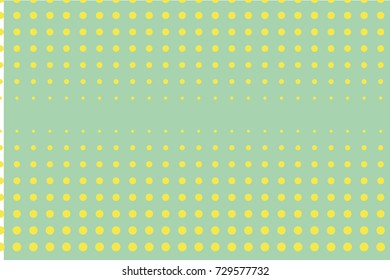 Abstract futuristic halftone pattern. Comic background. Dotted backdrop with circles, dots, point large scale. Design element for web banners, posters, cards, wallpapers, sites.Green, yellow color