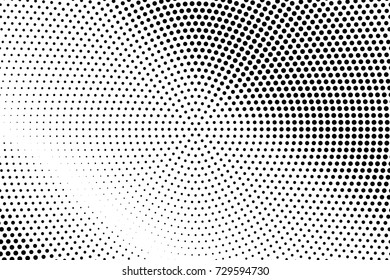 Abstract futuristic halftone pattern. Comic background. Dotted backdrop with circles, dots, point small scale. Design element for web banners, posters, cards, wallpapers, sites. Black and white color