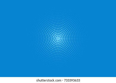 Abstract futuristic halftone pattern. Comic background. Dotted backdrop with circles, dots, point small scale. Design element for web banners, posters, cards, wallpapers, sites. Blue color