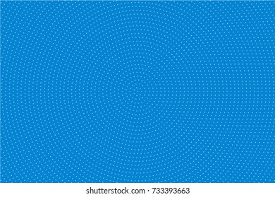 Abstract futuristic halftone pattern. Comic background. Dotted backdrop with circles, dots, point small scale. Design element for web banners, posters, cards, wallpapers, sites. Blue color