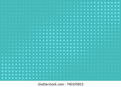 Abstract futuristic halftone pattern. Comic background. Dotted backdrop with circles, dots, point large scale. Design element for web banners, posters, cards, wallpapers, sites. Bright blue color
