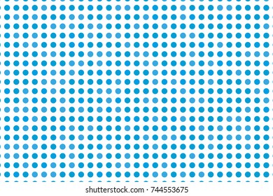 Abstract futuristic halftone pattern. Comic background. Dotted backdrop with circles, dots, point large scale. Design element for web banners, posters, cards, wallpapers, sites. Blue color
