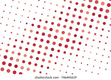 Abstract futuristic halftone pattern. Comic background. Dotted backdrop with circles, dots, point large scale. Design element for web banners, posters, cards, wallpapers, sites. Pink, beige, red color