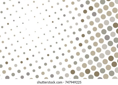 Abstract futuristic halftone pattern. Comic background. Dotted backdrop with circles, dots, point large scale Design element for web banners, posters, cards, wallpapers, sites. Gray, light brown color