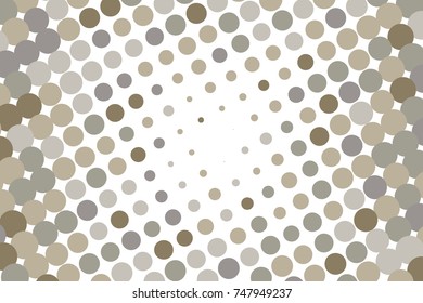 Abstract futuristic halftone pattern. Comic background. Dotted backdrop with circles, dots, point large scale Design element for web banners, posters, cards, wallpapers, sites. Gray, light brown color