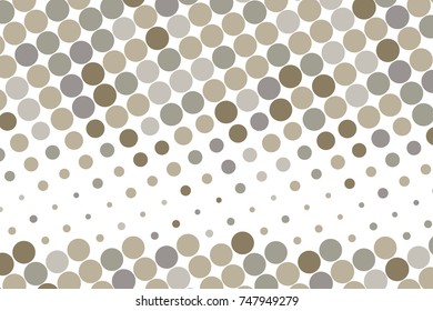 Abstract futuristic halftone pattern. Comic background. Dotted backdrop with circles, dots, point large scale Design element for web banners, posters, cards, wallpapers, sites. Gray, light brown color