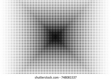 Abstract futuristic halftone pattern. Comic background. Dotted backdrop with circles, dots, point small scale. Design element for web banners, posters, cards, wallpapers, sites. Black and white color