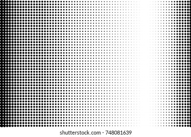 Abstract futuristic halftone pattern. Comic background. Dotted backdrop with circles, dots, point small scale. Design element for web banners, posters, cards, wallpapers, sites. Black and white color
