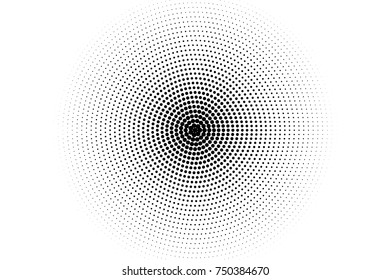 Abstract futuristic halftone pattern. Comic background. Dotted backdrop with circles, dots, point large scale. Design element for web banners, posters, cards, wallpapers, sites. Black and white color